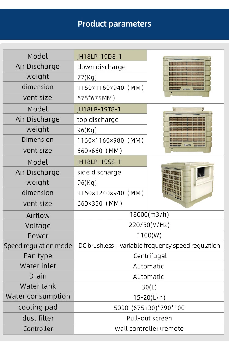 Condizionatori Industriali Evaporativi Low Noise Centifugal Fan Commercial Evaporative Air Cooler