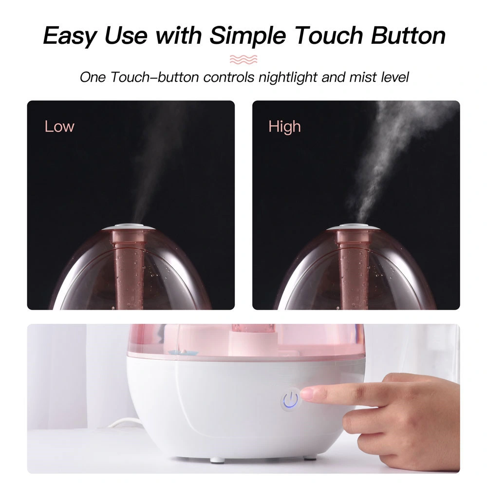 Ultrasonic Cool Mist Humidifier Quiet Air Humidifier for Bedroom Office Nursery