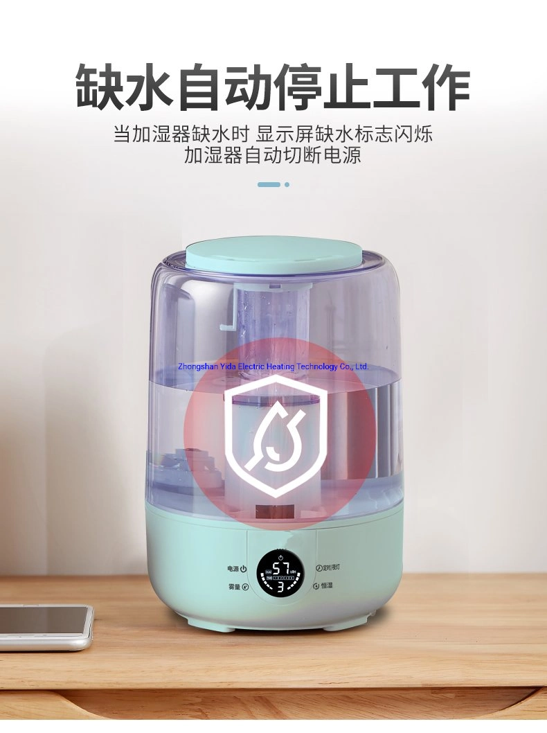 4L Desktop Personal Humidifier Top Filling Humidifier with LED Night Light 3 Level Mist Humidifiers