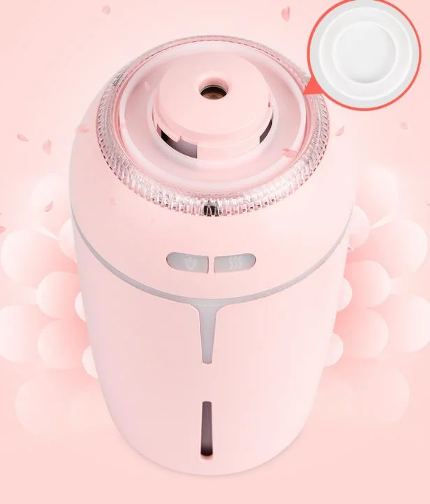 Portable Mini USB Air Purifier Atomization LED Aroma Diffuser Humidifier Without Fan Light