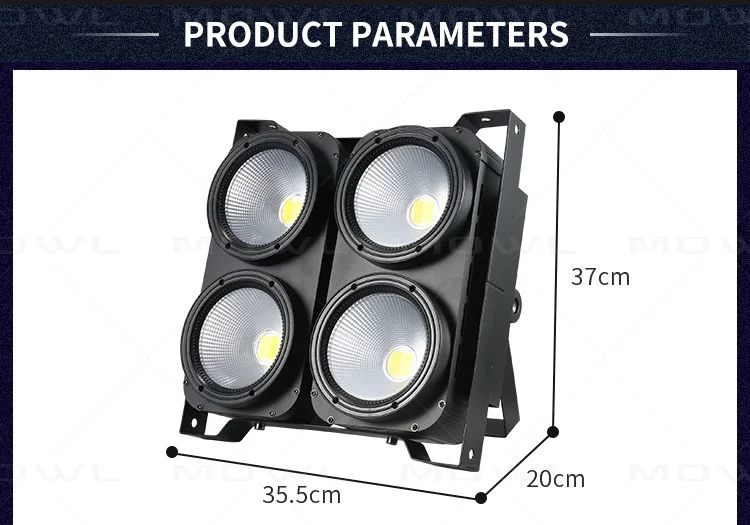 Stage Equip Lighting Warm White Cool White PAR COB 200W Audience Light 4 Eyes LED Stage Blinder Light