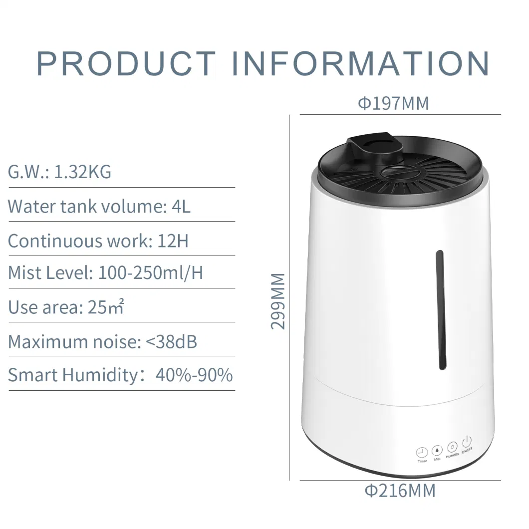 Long-Lasting Smart Whole House Air Moisture Mist Diffuser Humidifier