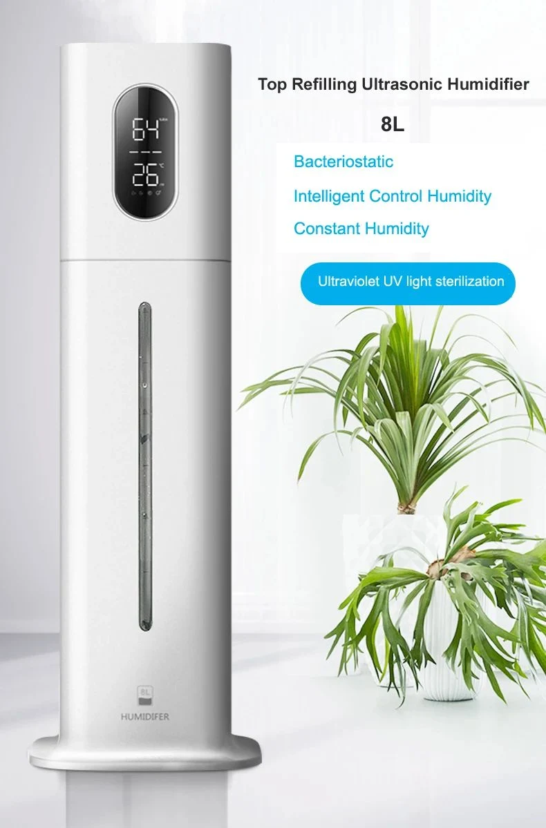 Mzd Ultrasonic Cool Mist Top Fill Humidifier with 3 Mist Speed