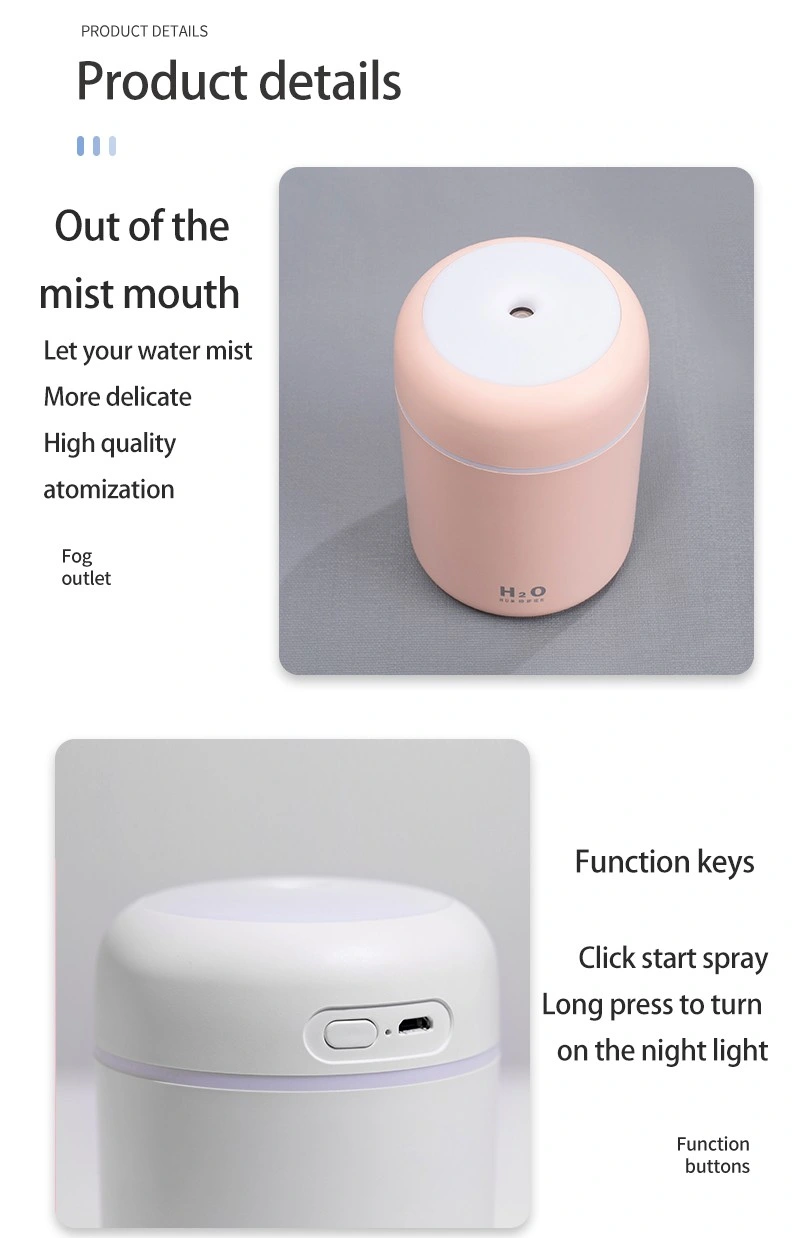 Colorful Cup II USB Humidifier Ultra Mute Innovative Mini Humidifieroem Home Air Electronic Ultrasonic Large Cool Mist Top Fill Humidifier for Bedroom