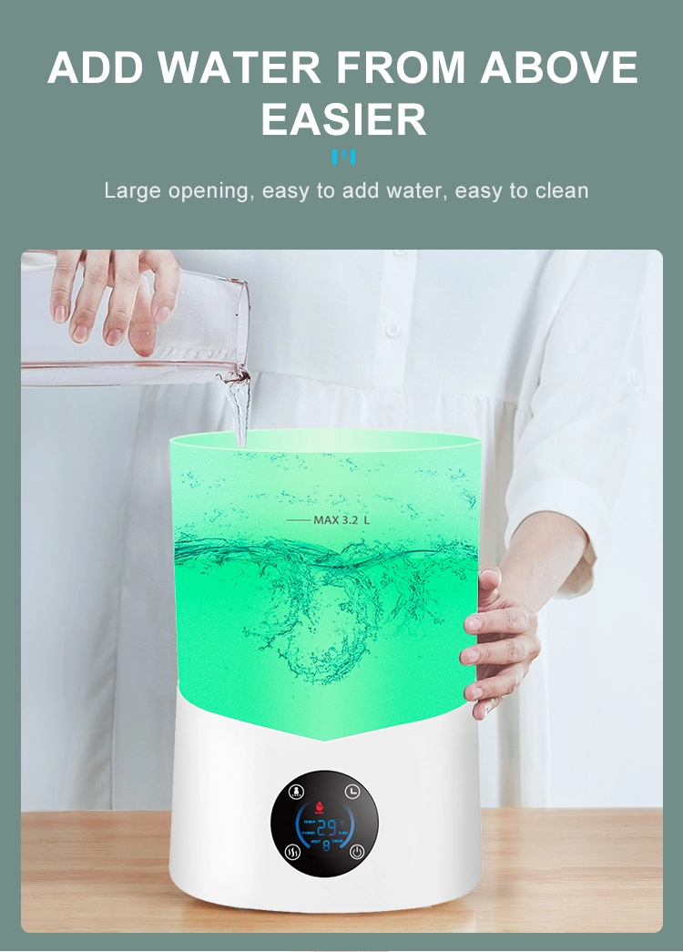 25W Household Top Fill Water Humidifier with Touch Control