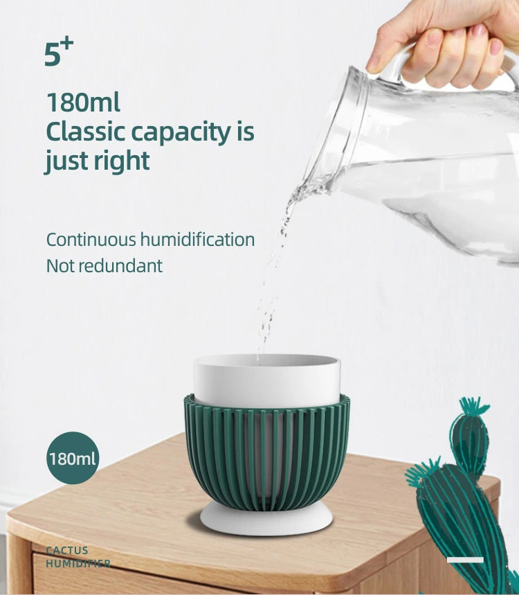 New Design Ball Cactus Home Aromatherapy Evaporative Humidifier