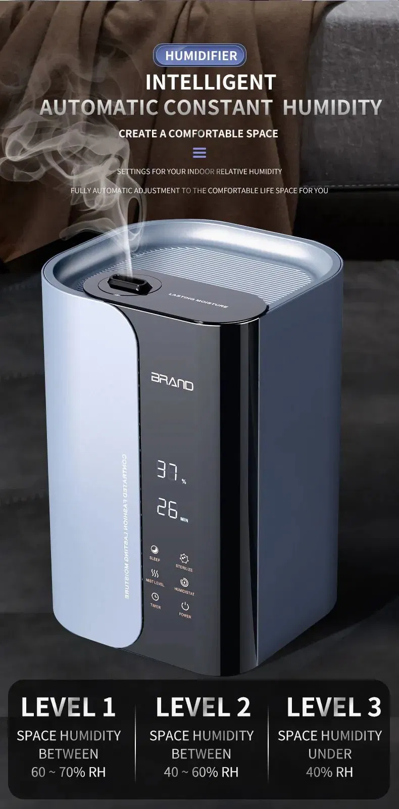 Mzd Ultrasonic Cool Mist Humidifier