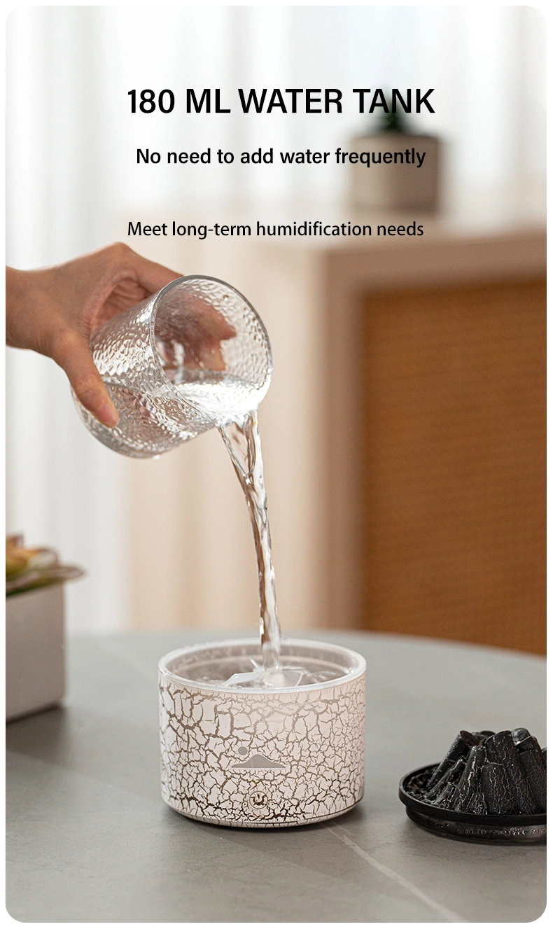 Home Office Mini Humidifier Volcano Colorful Mist Aromatherapist Portable Purifier