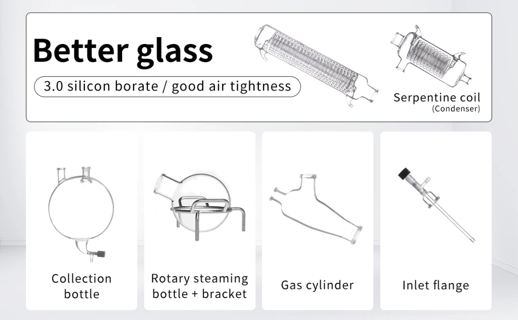 50L Glass Rotary Industrial Evaporator Price Steam Rotary Evaporator