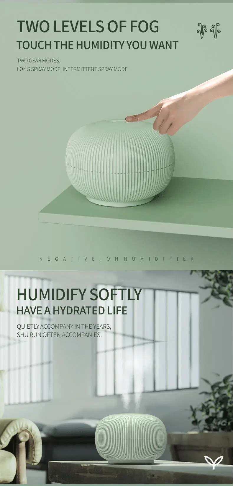 Smart Ultrasonic Personal Aroma Humidifier for Cough