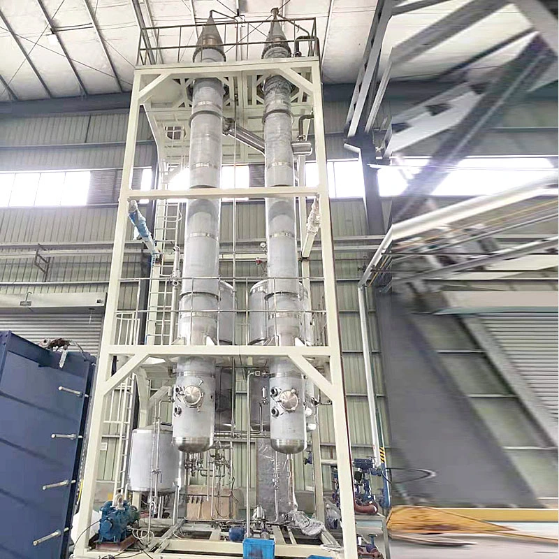 High use factor of steam and low energy consumption milk processing evaporator