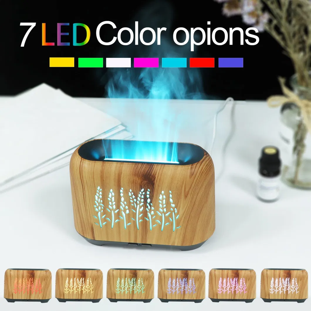 Essential Oil Diffuser Aroma Humidifier with Fire Flame Effect for Home