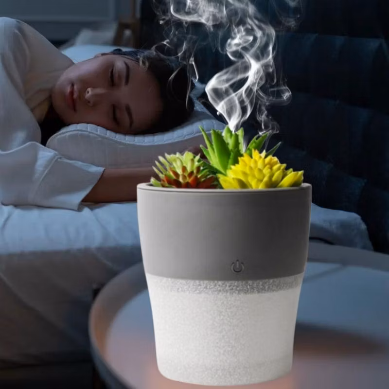 Free Sample Portable Room H20 Spray Air Purifier Humidifier Plant 7 Colors LED USB Ultrasonic Humidifier