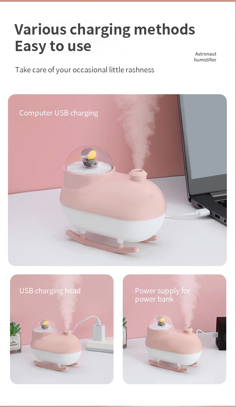 Bedroom Mini Astronaut Replenishing Silent Cute Mist Sprayer Purifier USB Air Humidifier