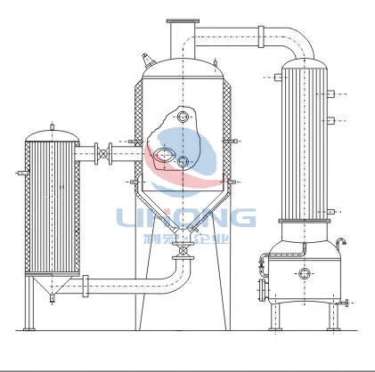 Stainless Steel Steam Heating Single-Effect Circulation Evaporator