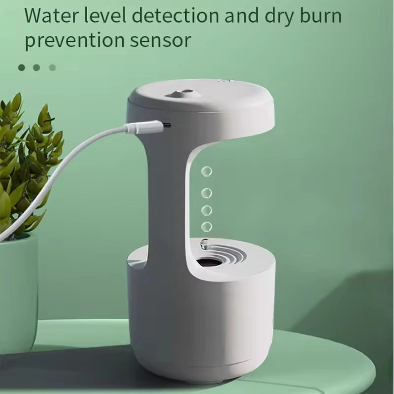 Droplet Backflow Humidifier USB Small Steam Antigravity 800ml Anti Gravity Water Drop Humidifier Diffuser for Desktop Humidifier