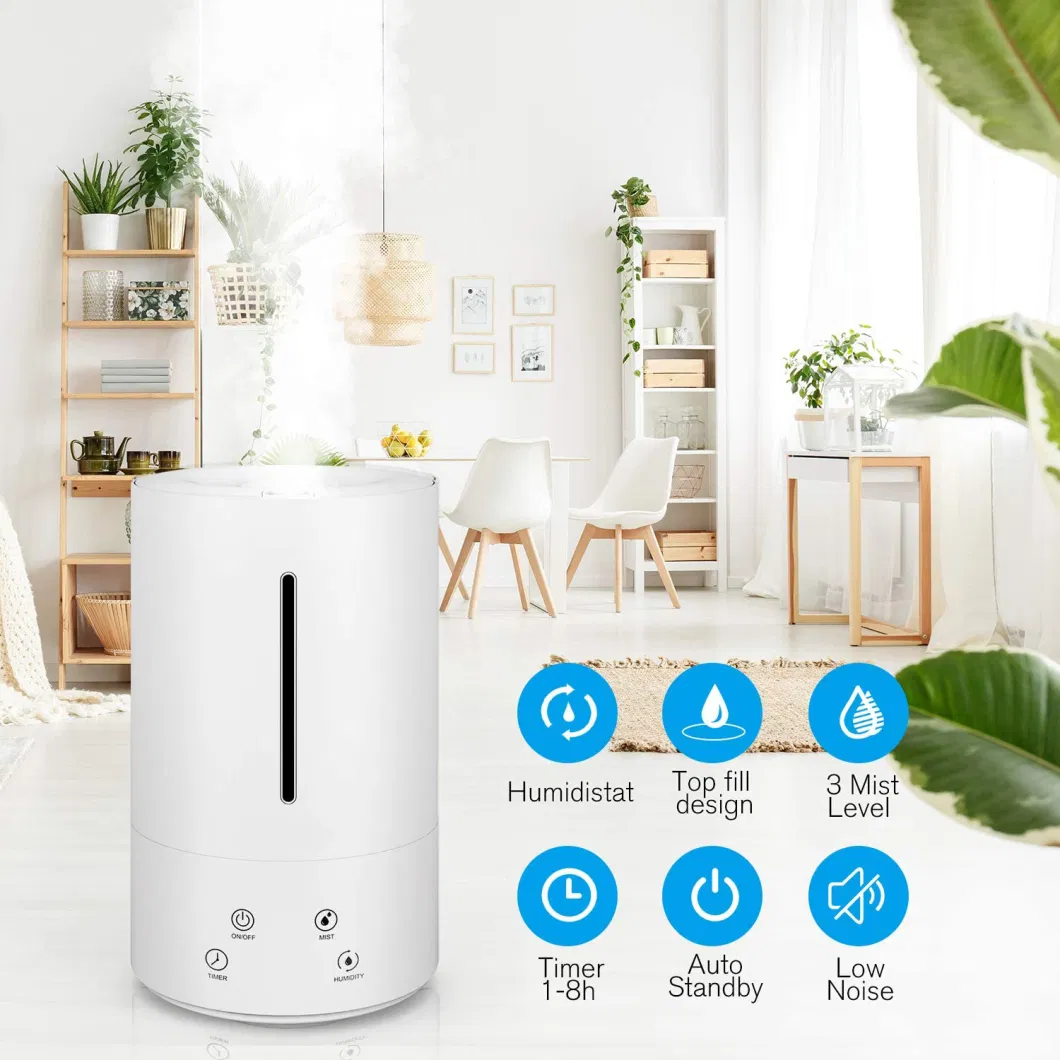 Factory Supply 4L LED Display Top Fill Humidifier Aroma Mist Humidifier Aroma Box Timer Aroma Mist Humidifier