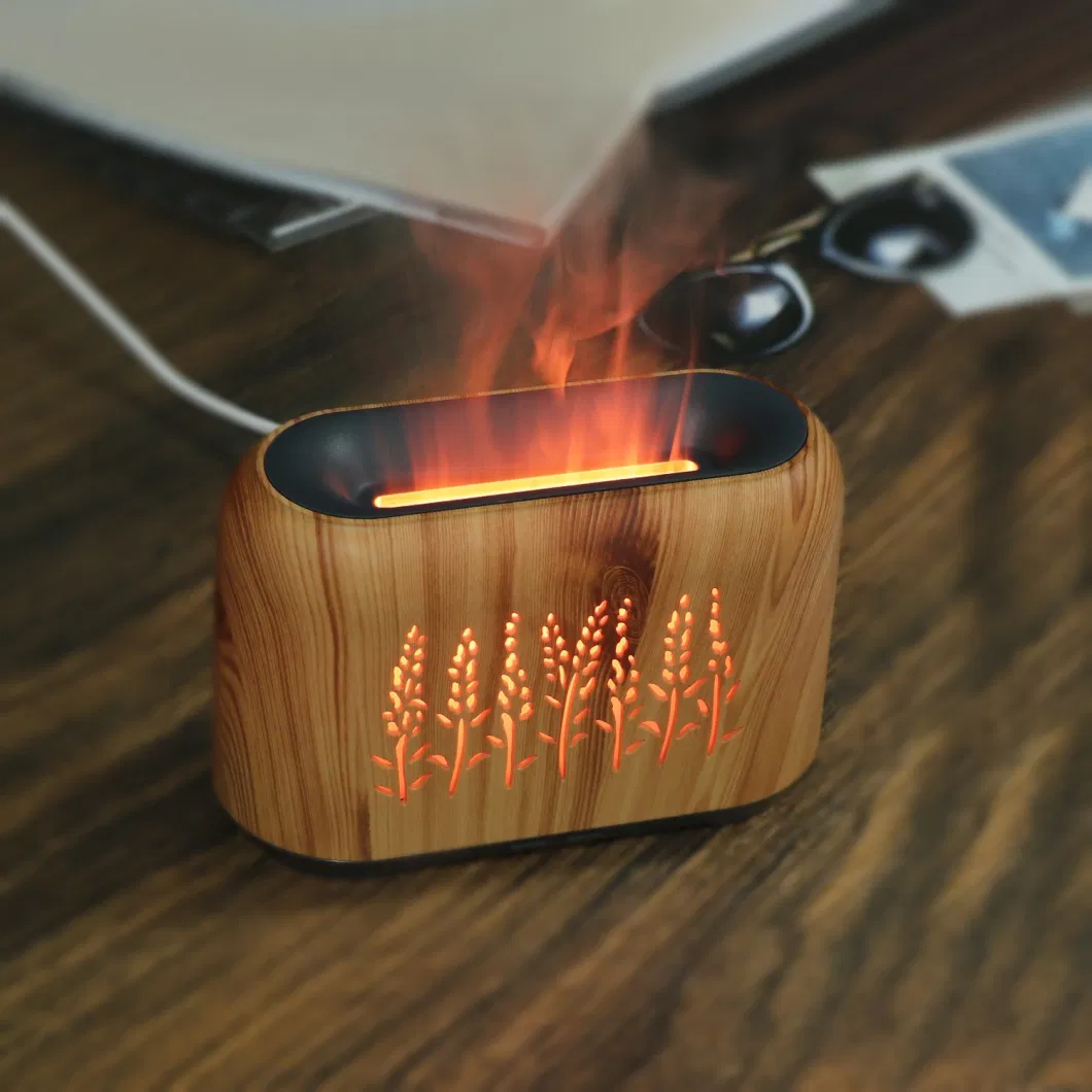 Essential Oil Diffuser Aroma Humidifier with Fire Flame Effect for Home