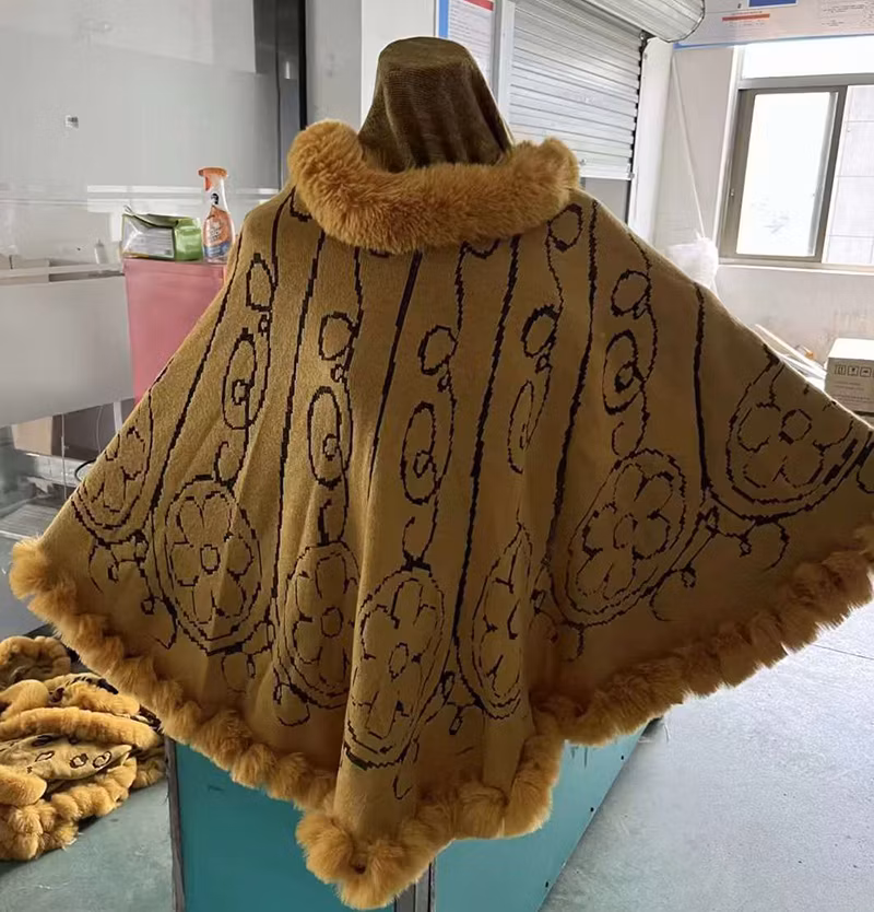 Yellow Embroidered Poncho