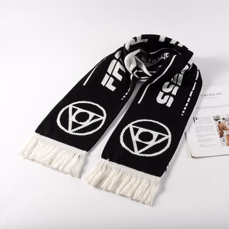 Gift Knitted Jacquard Football Team Soccer Fan National Qatar Flag Scarf with Sports Printing Custom Wholesale (M-NF19F06014)