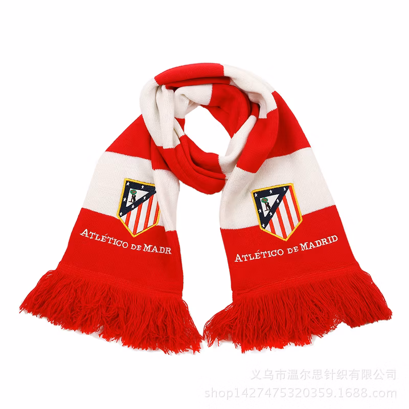 Gift Knitted Jacquard Football Team Soccer Fan National Qatar Flag Scarf with Sports Printing Custom Wholesale (M-NF19F06014)