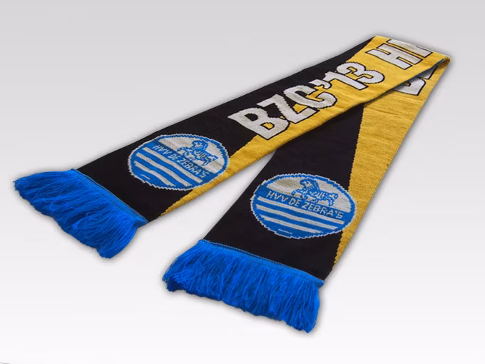 Sport Fan Acrylic Knitted Jacquard Soccer Football Scarf