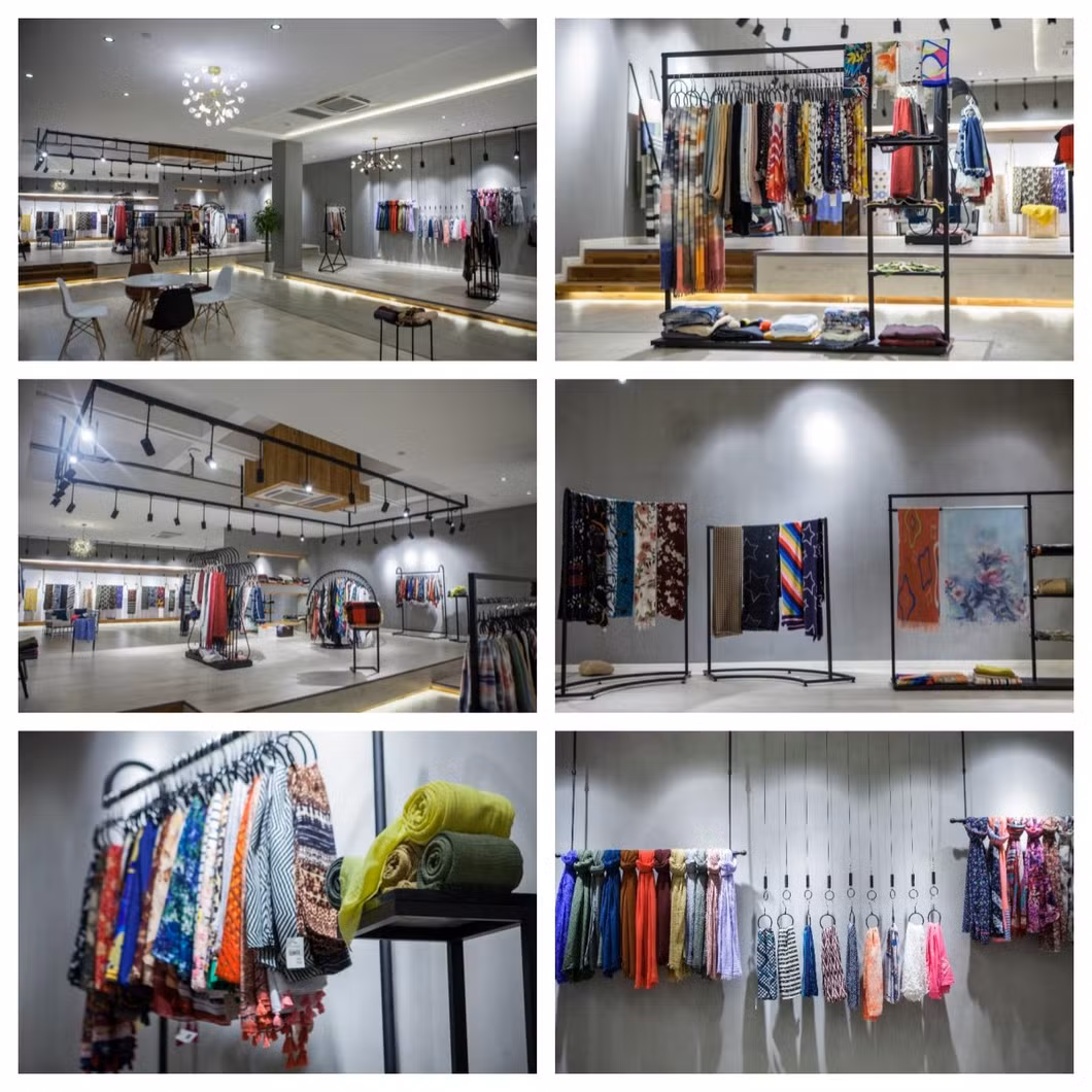 80X180cm Custom Colorful Fashion Silk Scarf Shawls Silk Hijab Head Scarf Long Scarf