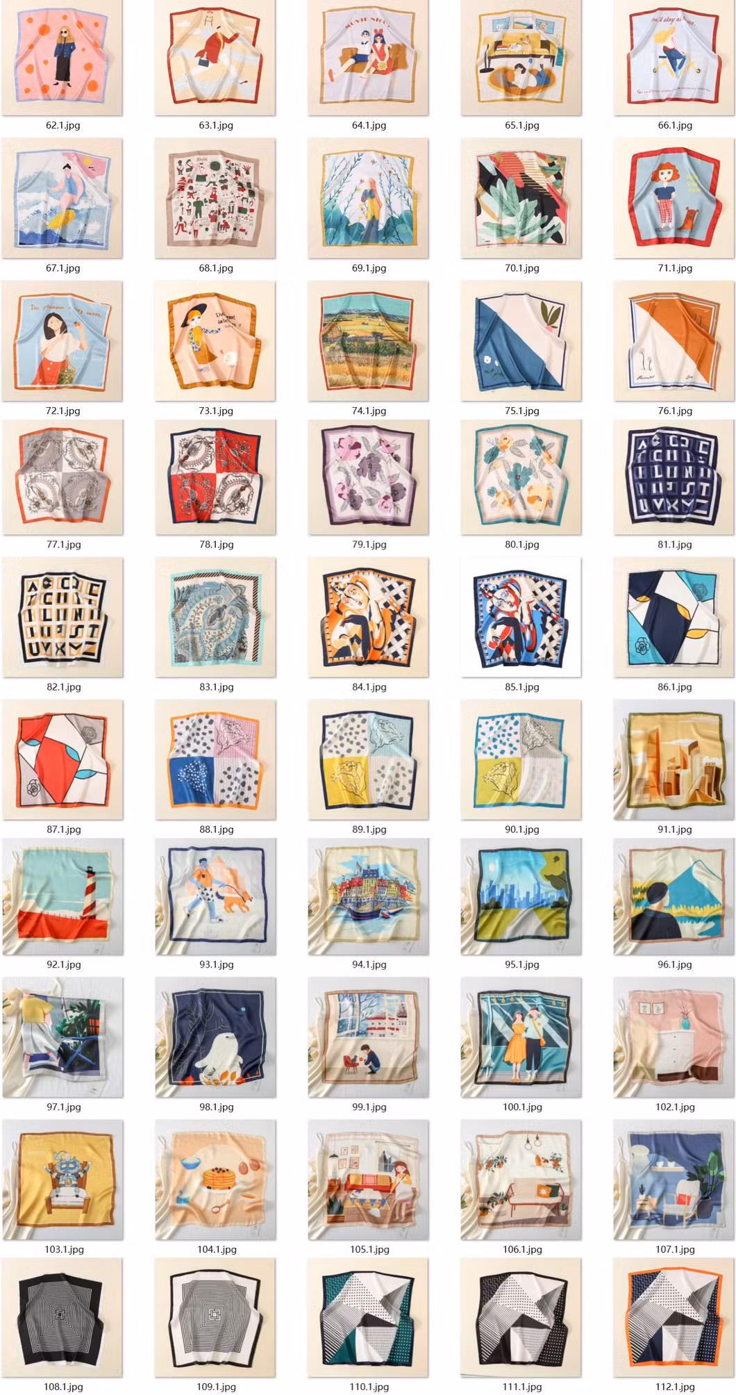 58X58cm Fashion Square Silk Satin Scarf Polyester Scarves Hairband Bag Band Professional