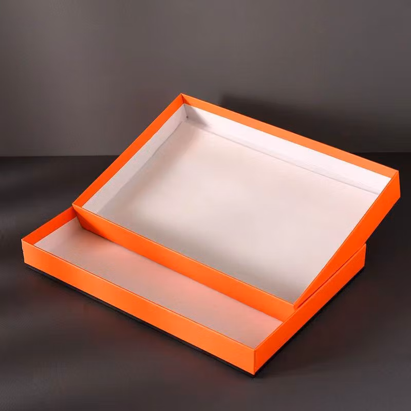 Dark Orange Retro Cashmere Scarf Gift Box Shawl Silk Scarf Packaging Box Heaven and Earth Cover Cheongsam Gift Box