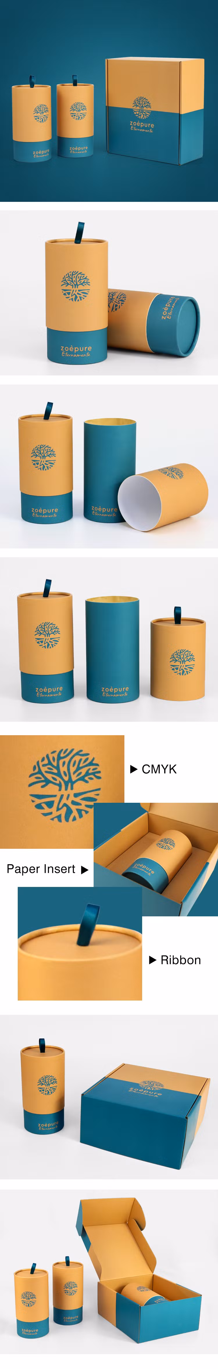 Firstsail Sunglasses Water Cup Underwear T Shirt Socks Towel Scarf Gift Packaging Tube Box Round Kraft Paper Container