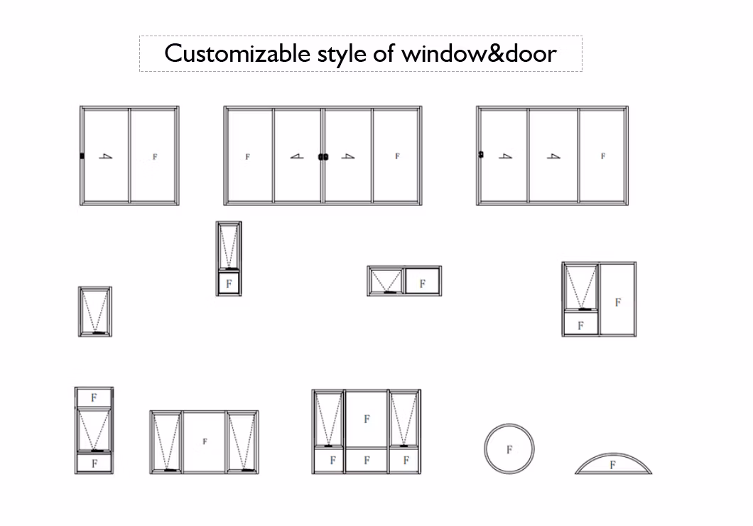 Home Modern Nordic Design Indoor Aluminium French Casement Swing Glass Door