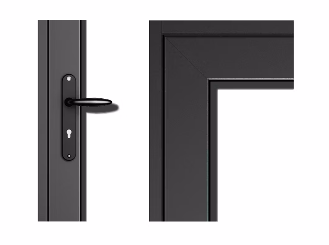 Home Modern Nordic Design Indoor Aluminium French Casement Swing Glass Door