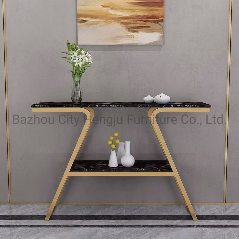 Modern Hallway Entrance Foyer Entry Table Gold Stainless Steel Table Console Table