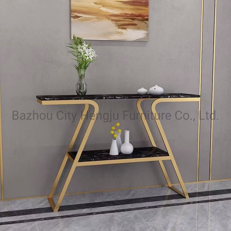 Modern Hallway Entrance Foyer Entry Table Gold Stainless Steel Table Console Table