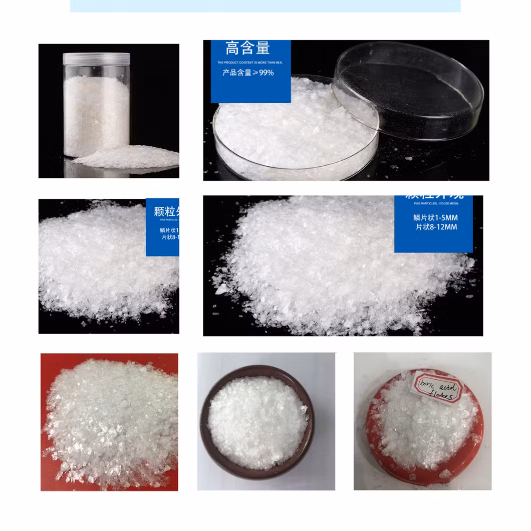 Brazil European Market China Factory 99% Pure Boric Acid Flakes Safe Shipping