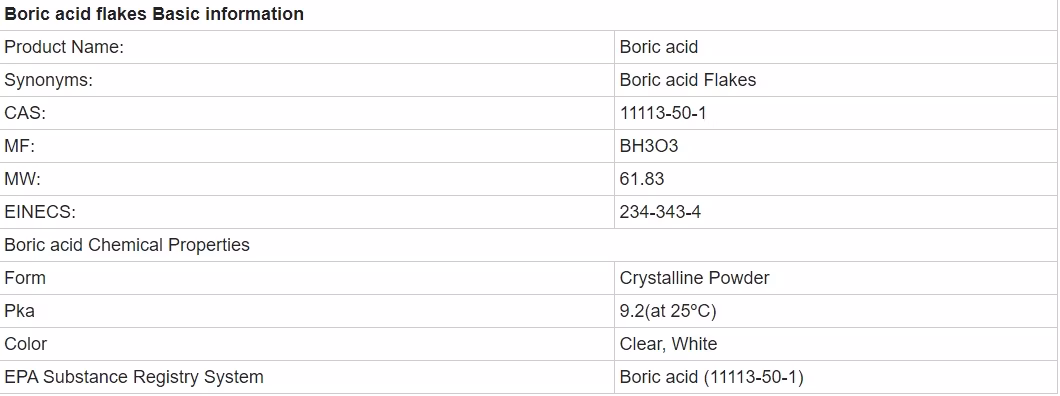 Factory Supply Boric Acid 99% CAS 11113-50-2 Organic Intermediate Metal Welding Bh3o3