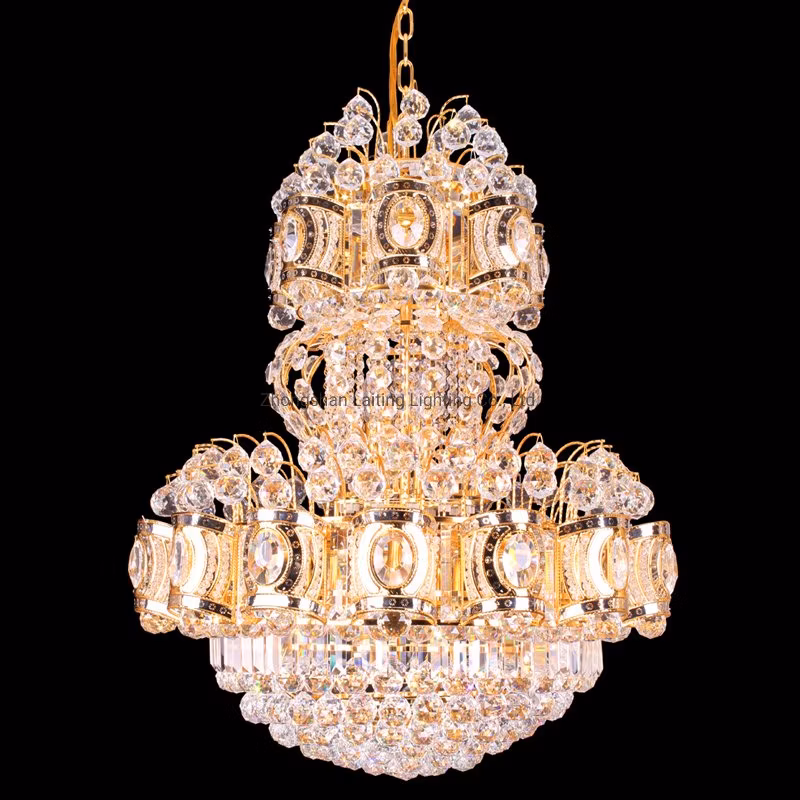 North American Living Room Chrome Frame with Clean Crystal Small Size Chandelier