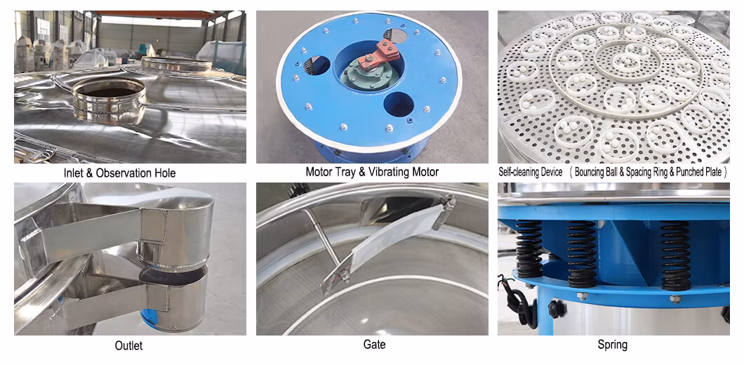 High Screening Efficiency Diameter 800mm Pollen Vibrating Sieving Machine