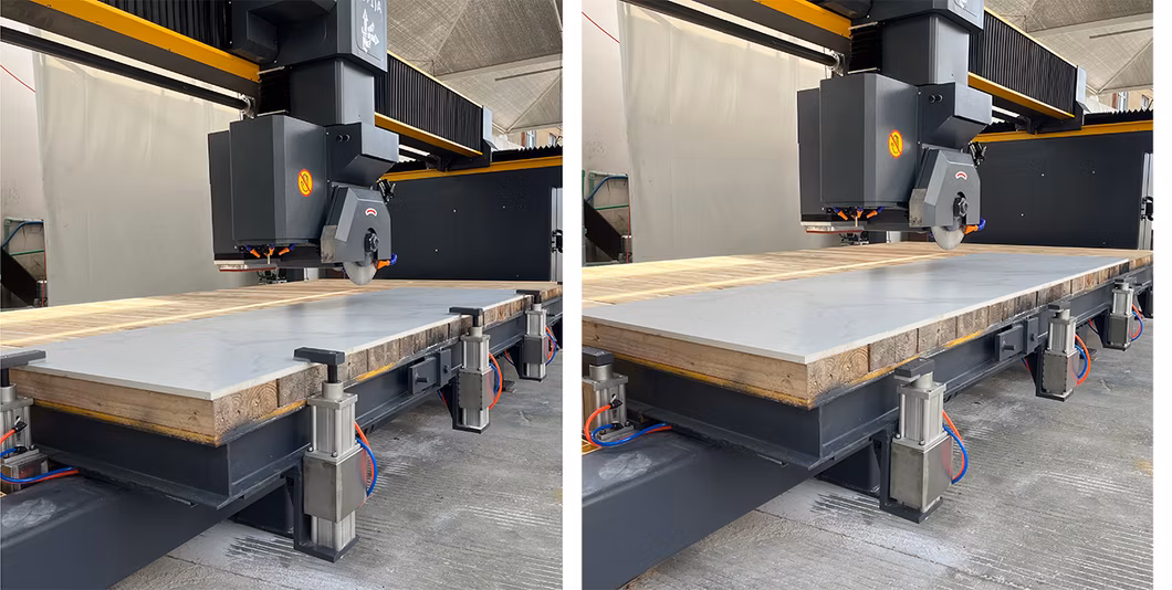 Italy Software 5-Axis CNC Bridge Saw High Speed Granite Marble Quarz Stone Cutting Machine and Sink Countertop Processing Machinery