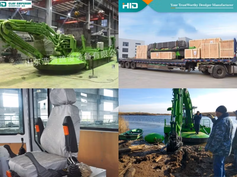 Clay Master HID Amphibous Multipurpose Dredger CE 300 for All Use of Shallow Water Cutter Suction Dredging Backhoe Work Garbe Work Hot Sale at Stock