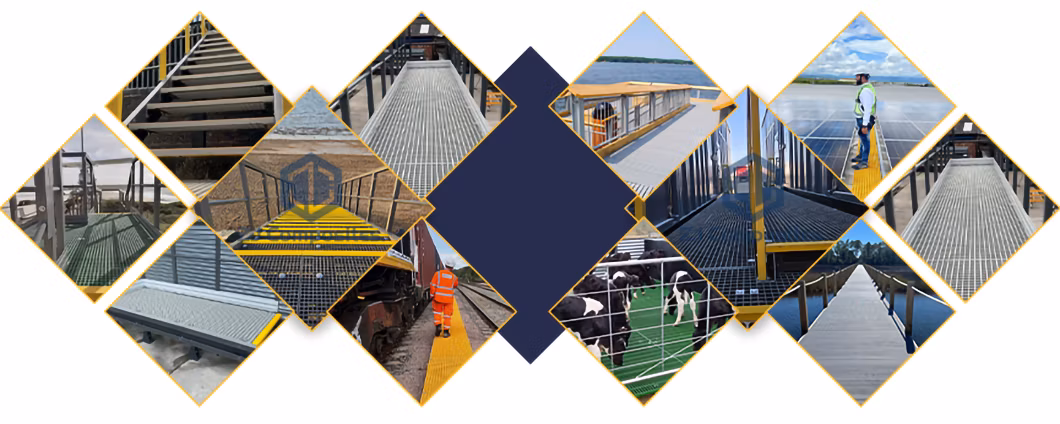 Customizable Colors and Panel Sizes FRP Grating for Outdoor Use