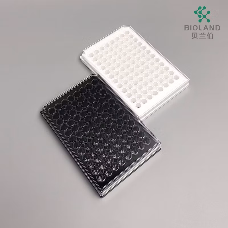 Bioland 96 Well Black Polymer Bottom Microporous Plate Cell Culture Dish Non-Treated Surface