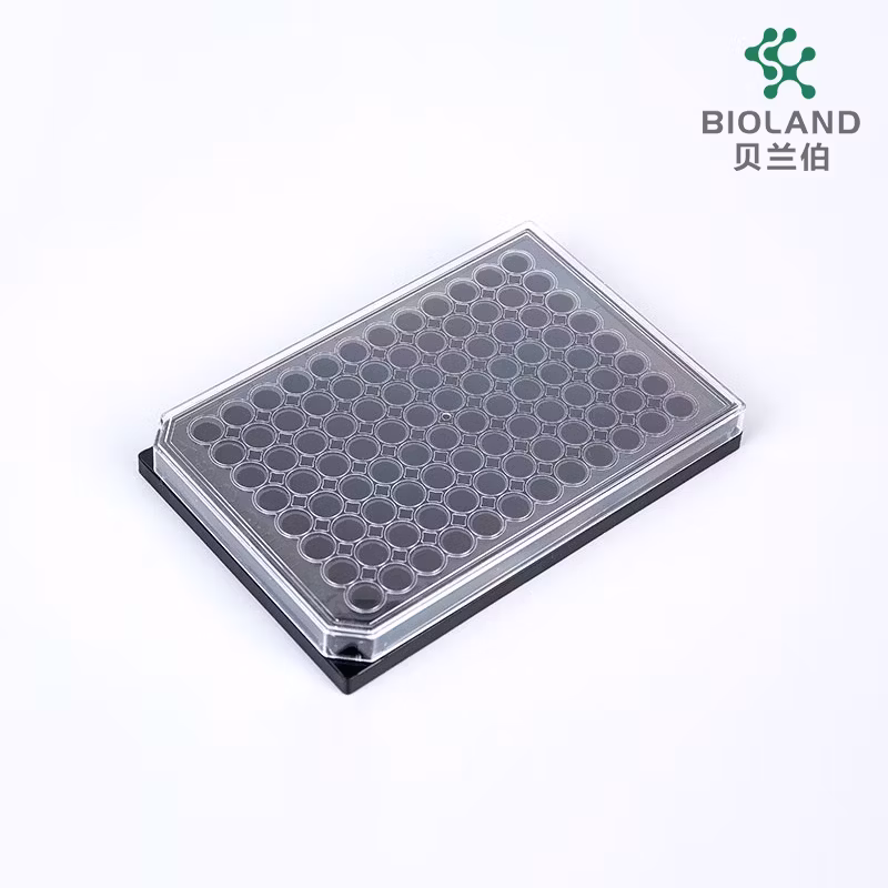 Bioland 96 Well Black Polymer Bottom Microporous Plate Cell Culture Dish Non-Treated Surface