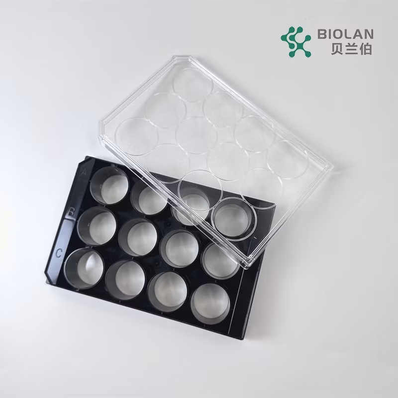 Bioland 96 Well Black Polymer Bottom Microporous Plate Cell Culture Dish Non-Treated Surface