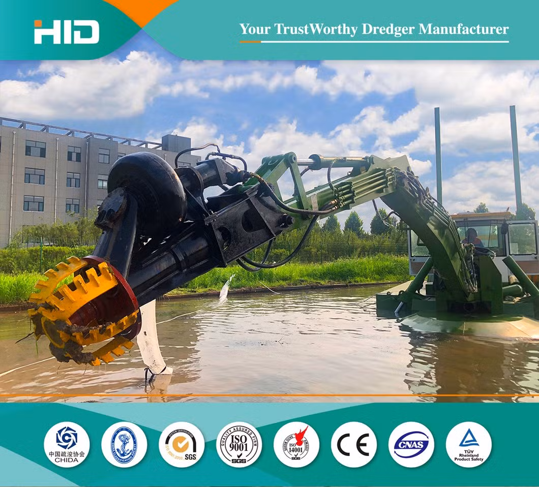 Clay Master HID Amphibous Multipurpose Dredger CE 300 for All Use of Shallow Water Cutter Suction Dredging Backhoe Work Garbe Work Hot Sale at Stock