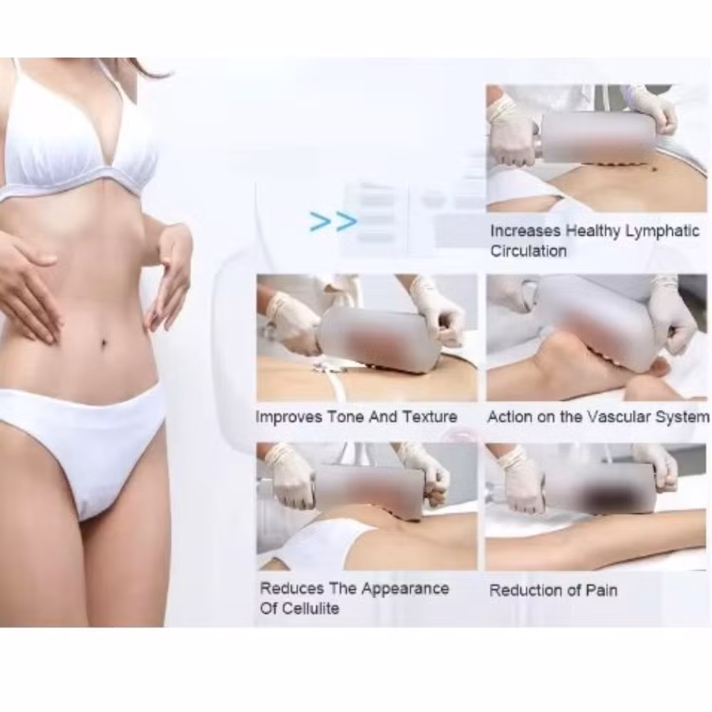 4 in 1 Vacuum Negative Pressure Rotary RF Firming Vibration Roller Anti-Cellulite Massage Face Lifting Skin Tightening Machine