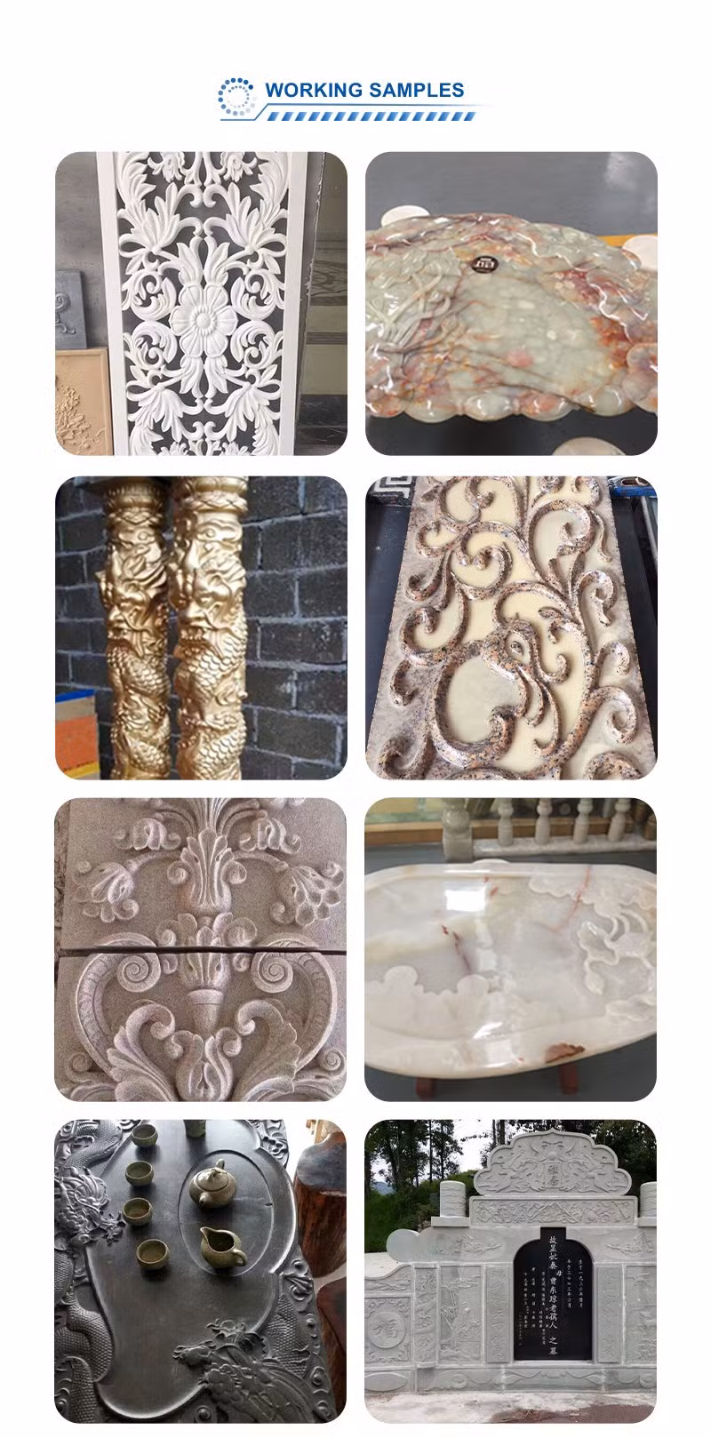 Granite Marble Tomb Carvings with CNC Control Precision Stone Engraving Machines
