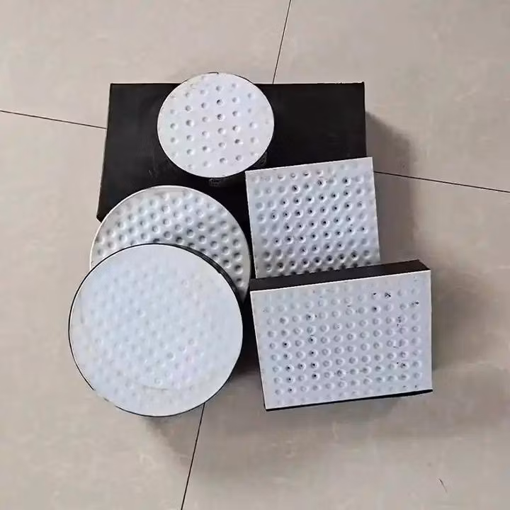 Round Square Rubber Shock-Absorbing Vibration Isolation Pad with Holes for Equipment and Equipment Bridge Buffer Pad