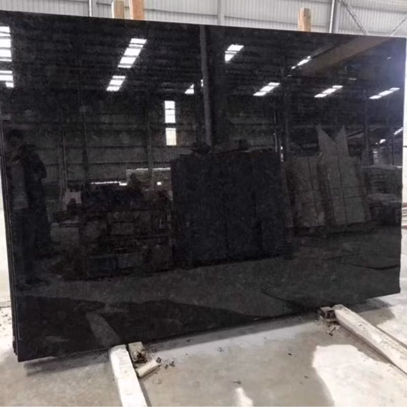 Natural Polished Surface Angola Black Granite Stone Tile Slabs for Floor/Wall /Countertop