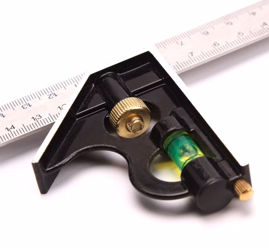 YOUTA Professional Measuring Tools Suppliers Flexible L Square Ruler China JYT-AN-18 Aluminum Combination Square Ruler with Level Vial Scriber